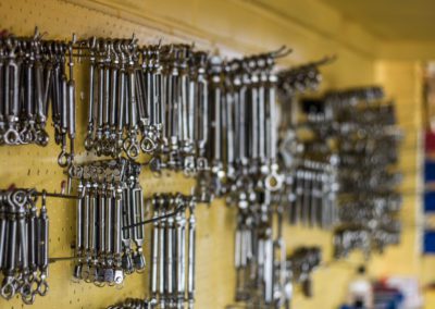 Shade Sail Fittings - Stainless Steel - Turnbuckles - Shackles - Dee Rings - Hanging in Sail Loft