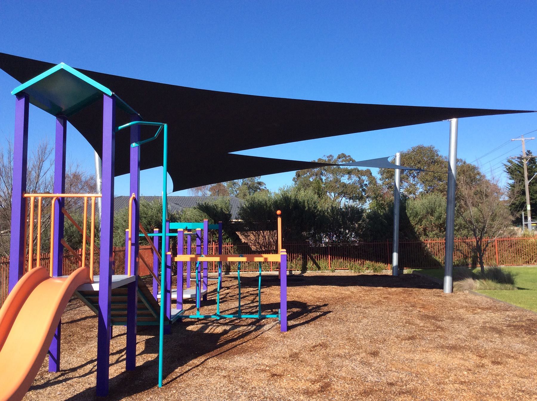 double shade sails at community chilcare