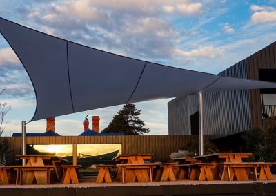 Commercial Shade Sail Structure - JACKALOPE HOTEL