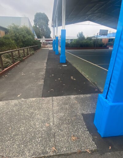 Blue pole padding - outdoor learning - school safety padding - Narre Warren