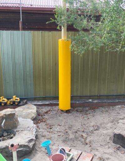 Post Padding - Yellow Pole Safety Pad - Shade Sail Pole Pad - Childcare safety pad - Playground Safety pad