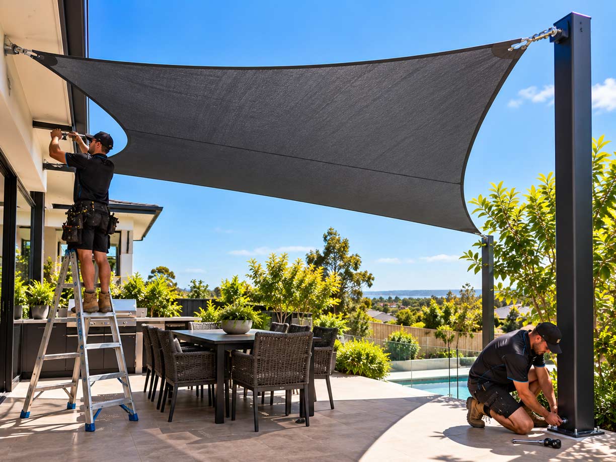 We Design and Install Your Sail Shades