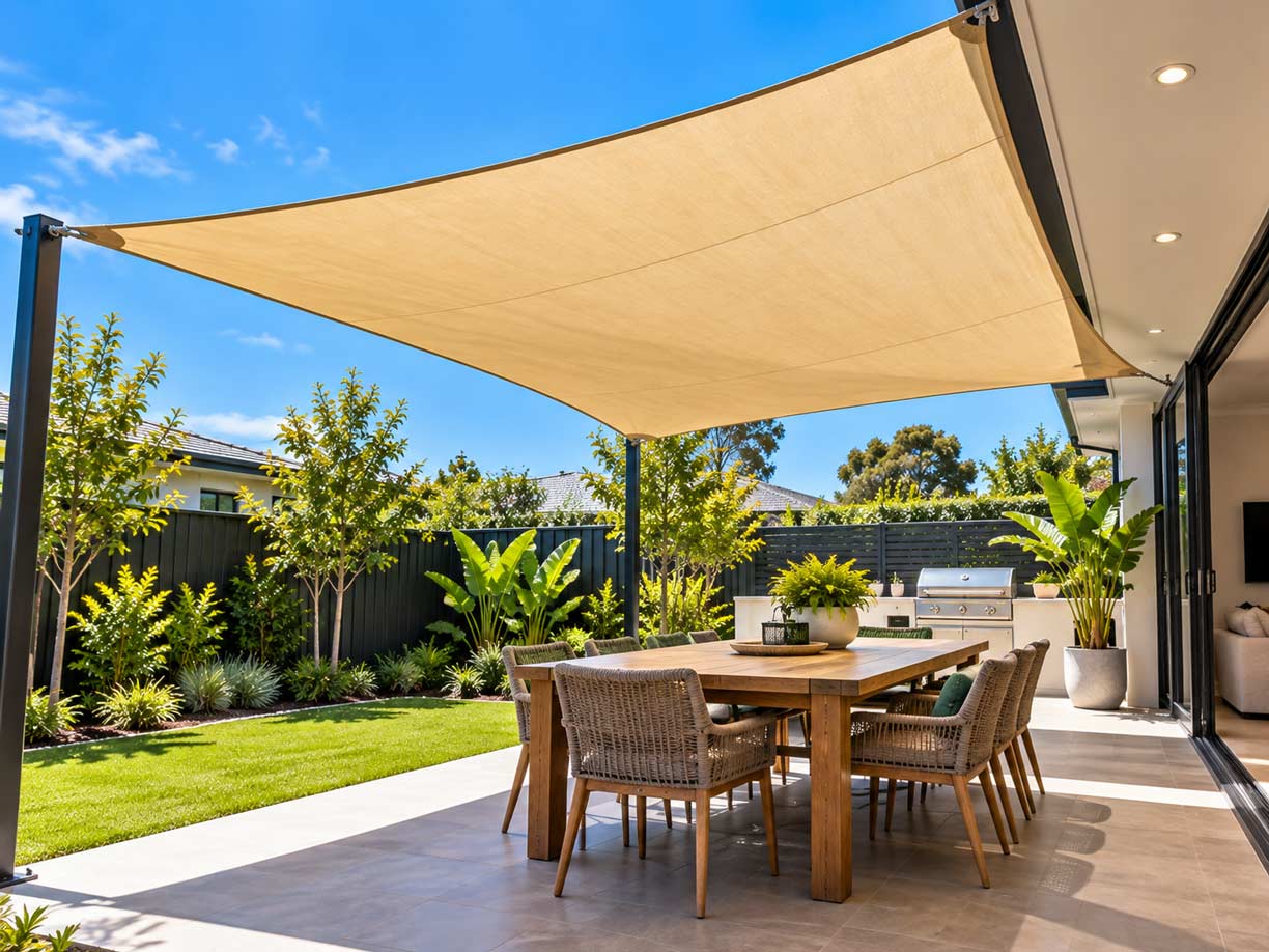 Shade Sails For Backyard and Patio Areas