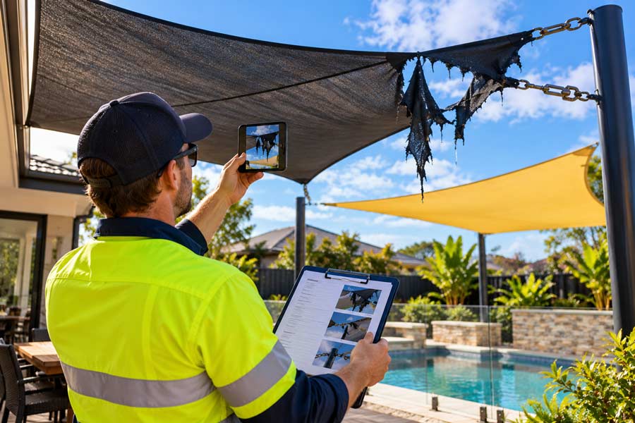 Photographing damage and preparing an itemised quote